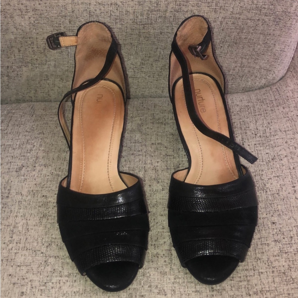 Nurture Black Womans Wedges